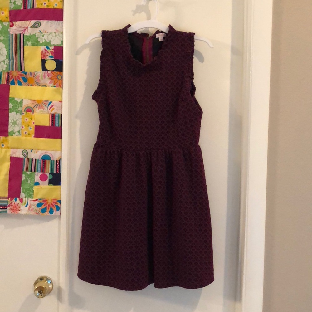 Maroon a-line dress